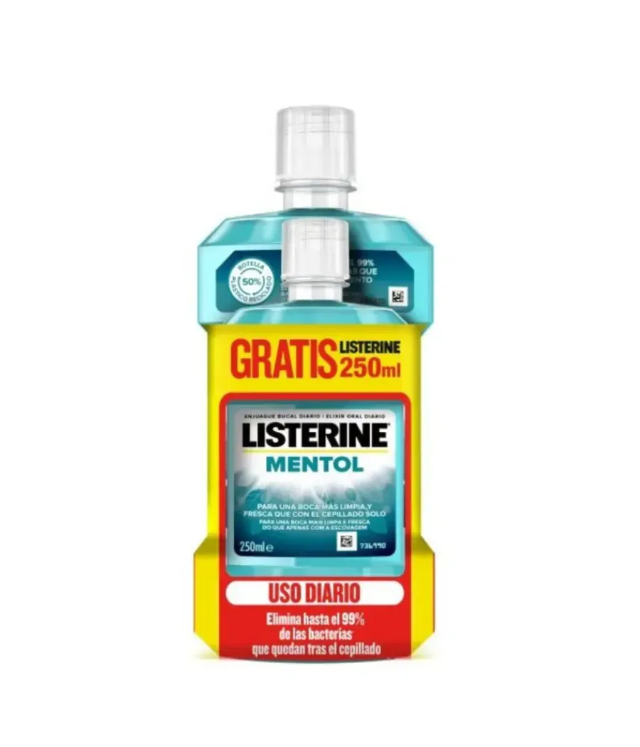 LISTERINE MENTOL 500 + 250 ML