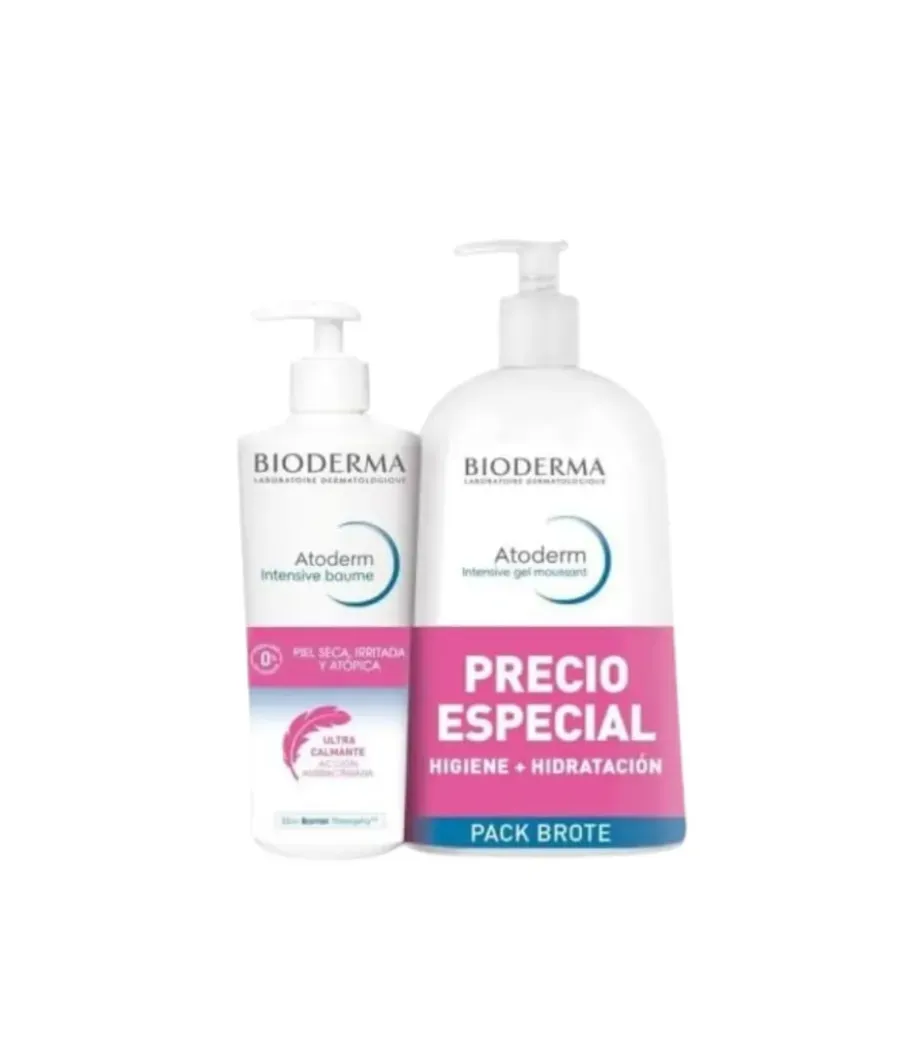 BIODERMA PACK ATODERM INTENSIVE BAUME 500 ML + ATODERM INTENSIVE GEL MOUSSANT 1 L