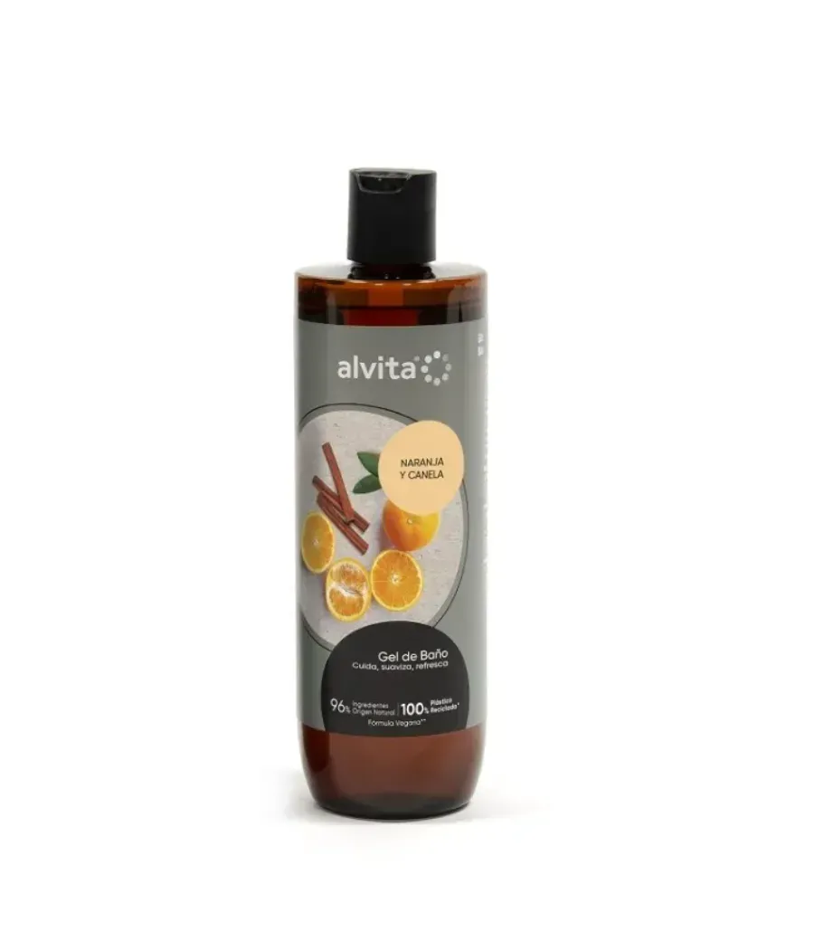 ALVITA GEL DE BAÑO NARANJA Y CANELA 1 ENVASE 400 ML