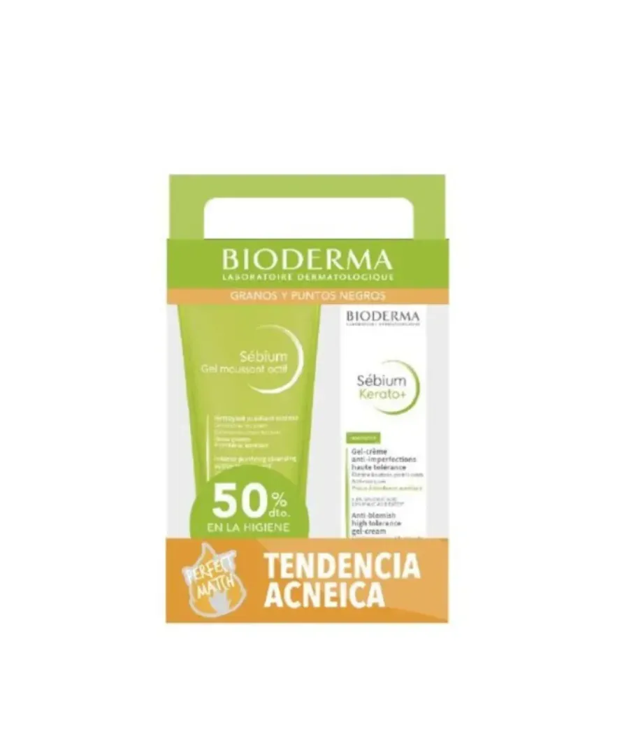 BIODERMA SEBIUM GEL MOUSSANT ACTIF 200 ML + SEBIUM KERATO+ 30 ML