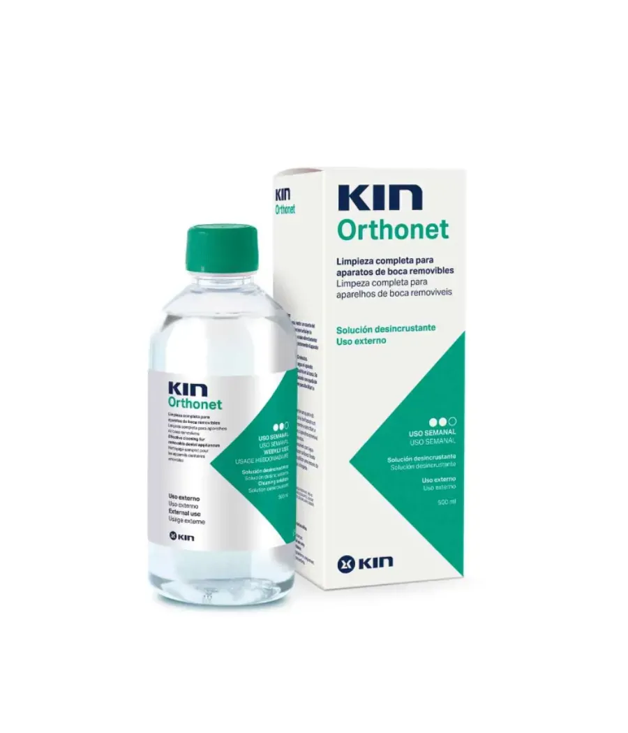 KIN ORTHONET DESINCRUSTANTE SEMANAL LIMPIEZA PROTESIS DENTAL 500 ML