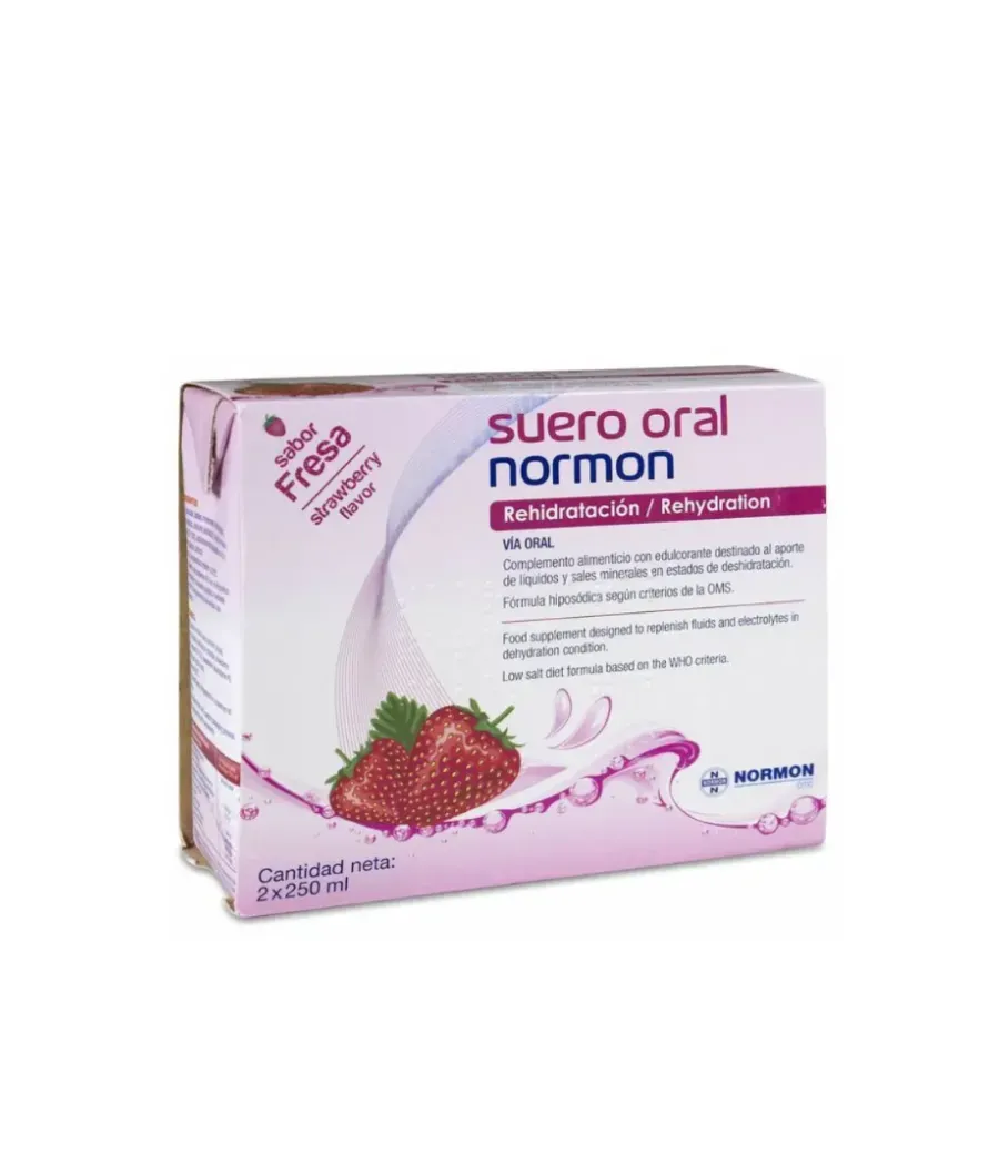 NORMON SUERO ORAL SABOR FRESA PACK  2 BRIKS 250 ML