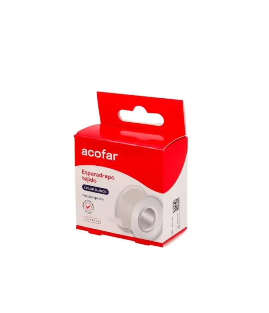 ACOFAR ESPARADRAPO TEJIDO 5 M x 2,5 CM COLOR BLANCO 1 UNIDAD