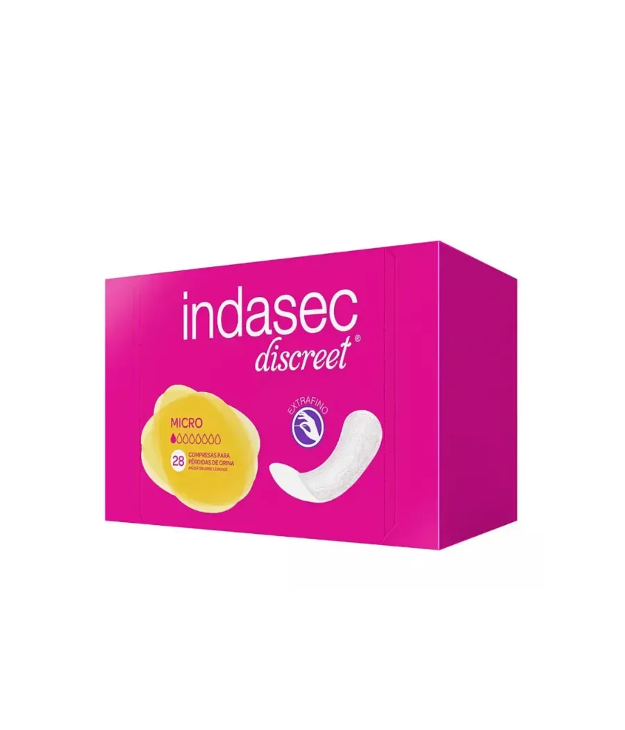 INDASEC DISCREET MICRO COMPRESA PERDIDAS LEVES 28 UNIDADES