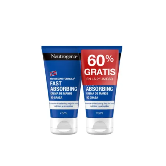 NEUTROGENA FORMULA NORUEGA CREMA DE MANOS RAPIDA ABSORCION 2 UNIDADES 75 ML