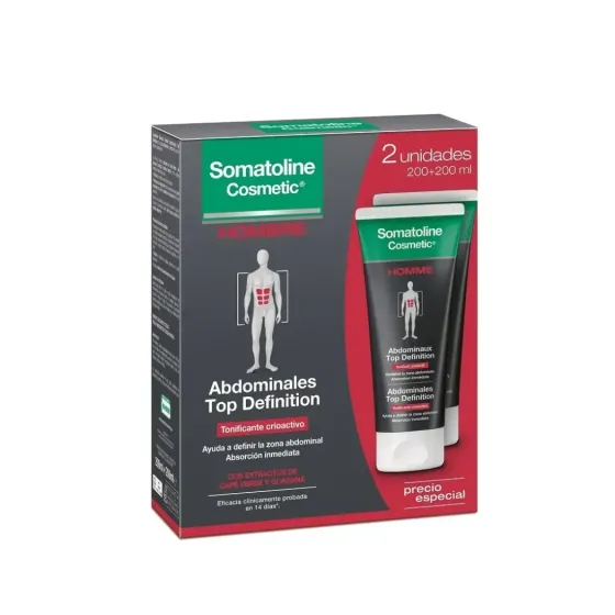 SOMATOLINE COSMETIC HOMBRE ABDOMINALES TOP DEFINITION 2 x 200 ML