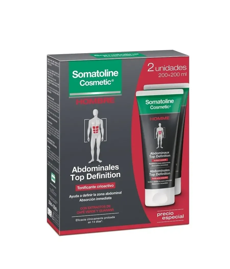 SOMATOLINE COSMETIC HOMBRE ABDOMINALES TOP DEFINITION 2 x 200 ML