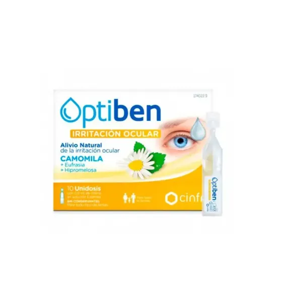 OPTIBEN OJOS IRRITADOS  10 AMPOLLAS UNIDOSIS 0,4 ML