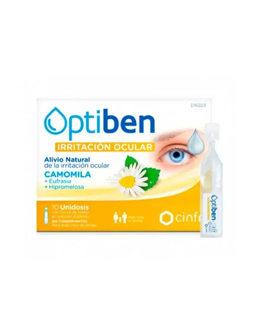 OPTIBEN OJOS IRRITADOS  10 AMPOLLAS UNIDOSIS 0,4 ML