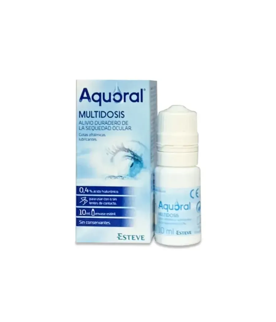 AQUORAL MULTIDOSIS GOTAS OFTALMICAS LUBRICANTES ESTERILES 10 ML