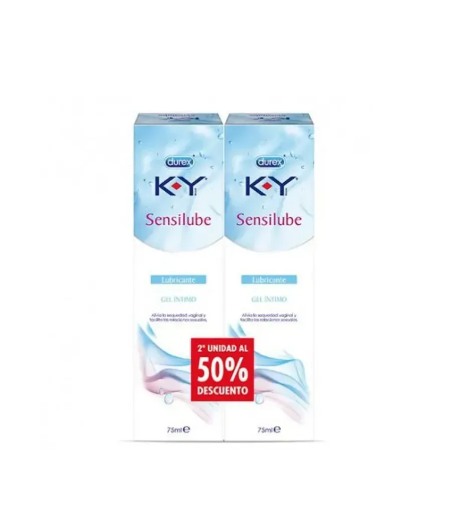 DUREX K-Y GEL LUBRICANTE HIDROSOLUBLE INTIMO 2 UNIDADES 75 ML