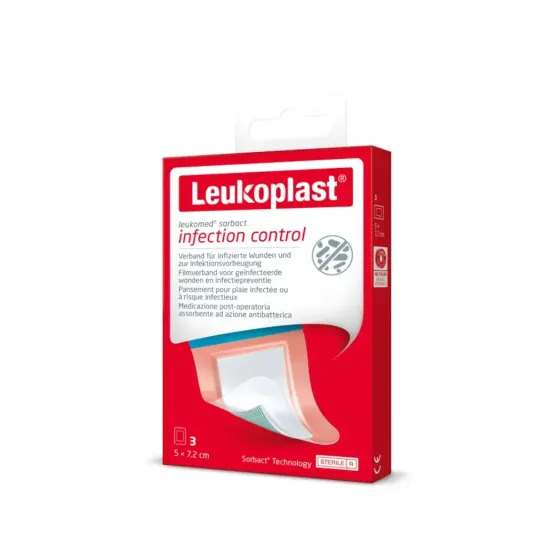 LEUKOMED SORBACT APOSITO 5 x 7,2 CM 3 UNIDADES