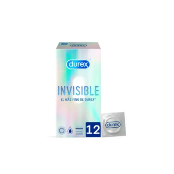 DUREX INVISIBLE EXTRA SENSITIVE PRESERVATIVOS 12 UNIDADES