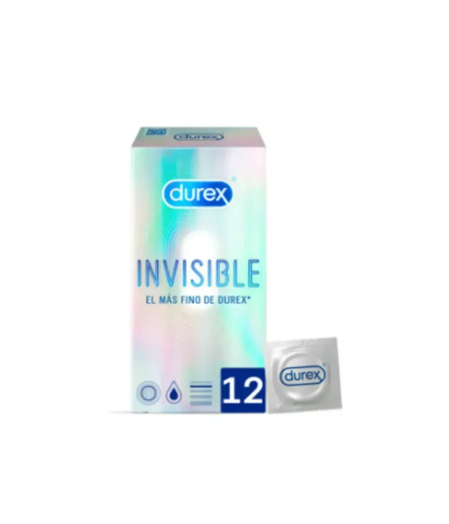 DUREX INVISIBLE EXTRA SENSITIVE PRESERVATIVOS 12 UNIDADES