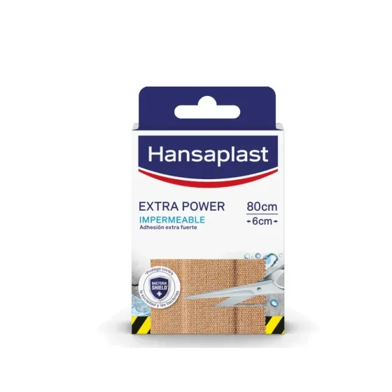 HANSAPLAST EXTRA POWER APOSITO ADHESIVO 8 TIRAS 80 CM x 6 CM