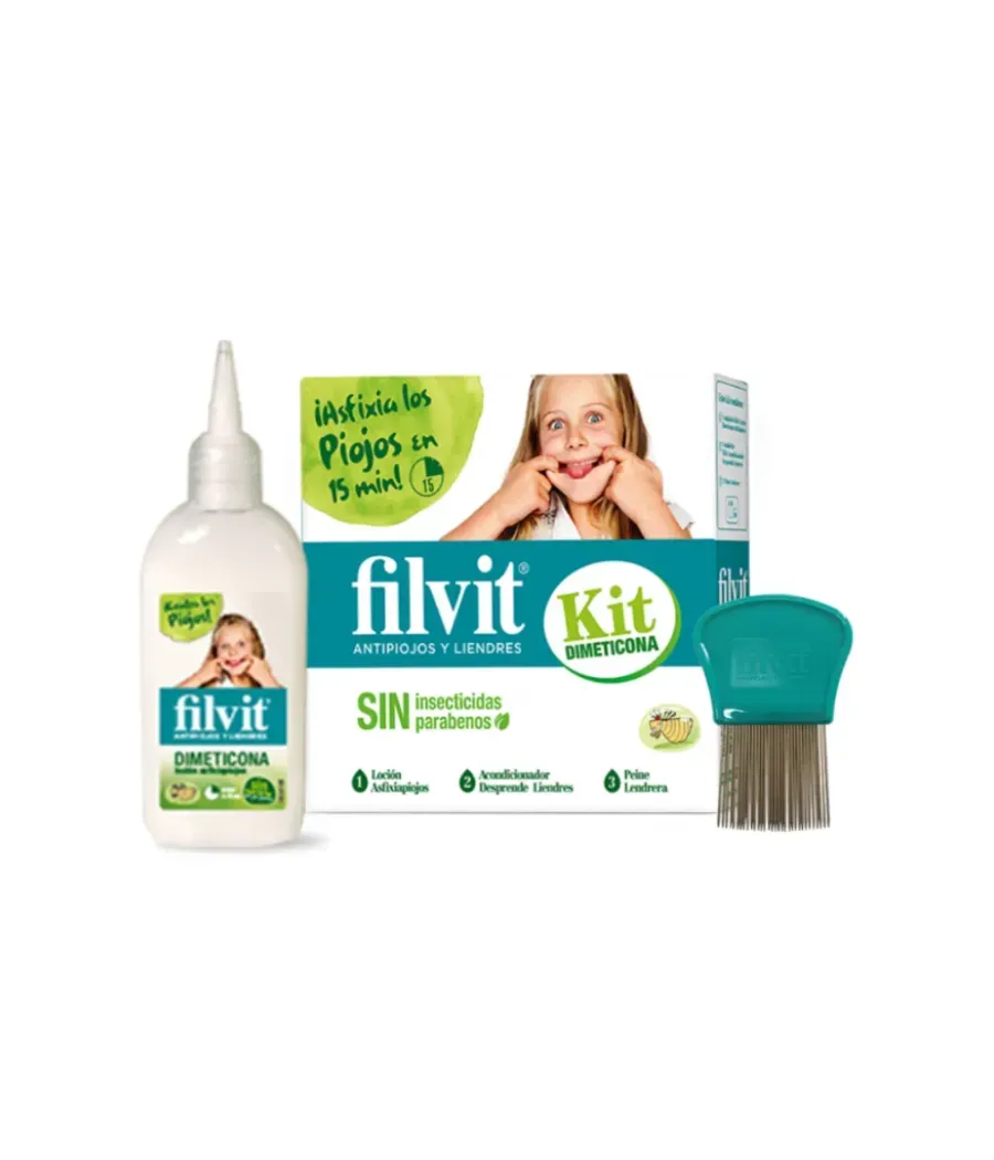 FILVIT KIT SIN INSECTICIDAS LOCION ASFIXIAPIOJOS ACONDICIONADOR DESPRENDELIENDRES 2 ENVASES 125 ML