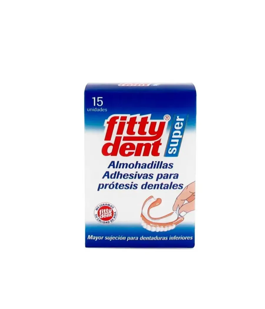 FITTYDENT SUPER ALMOHADILLAS ADHESIVAS PROTESIS 15 UNIDADES