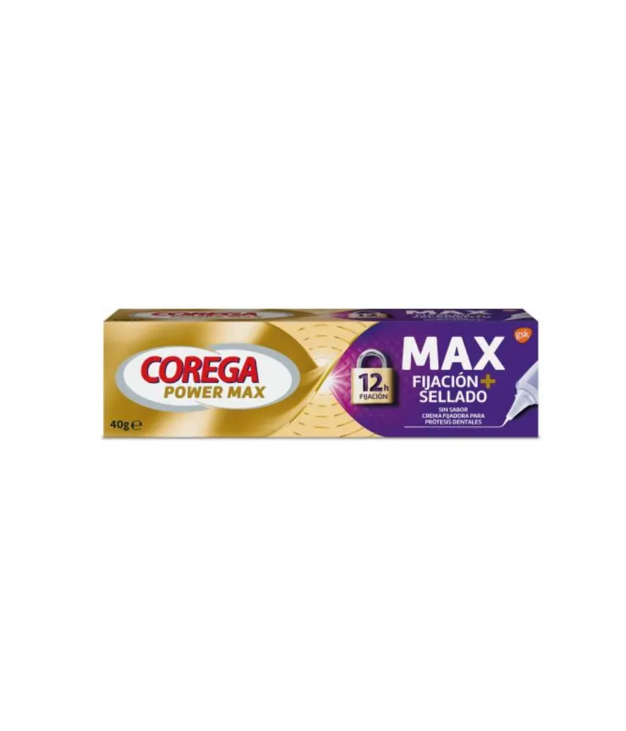 COREGA MAX FIJACION + SELLADO ADHESIVO PROTESIS DENTAL 40 GR