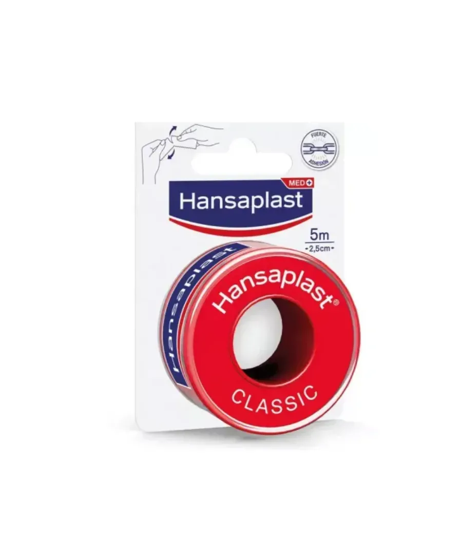 HANSAPLAST ESPARADRAPO 5 M x 2,5 CM 1 UNIDAD