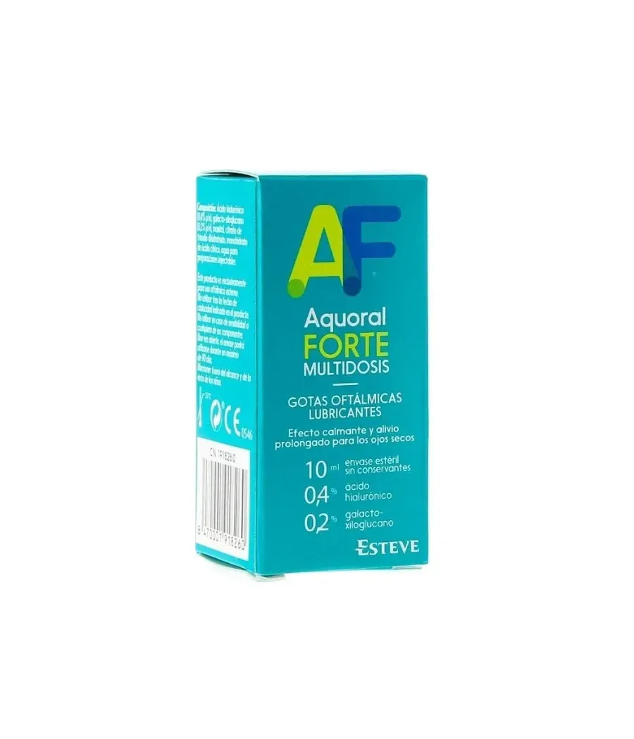 AQUORAL FORTE MULTIDOSIS GOTAS OFTALMICAS LUBRICANTES ESTERILES 10 ML