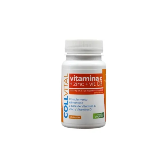 COLLVITAL VITAMINA C + ZINC + VITAMINA D3 60 CAPSULAS