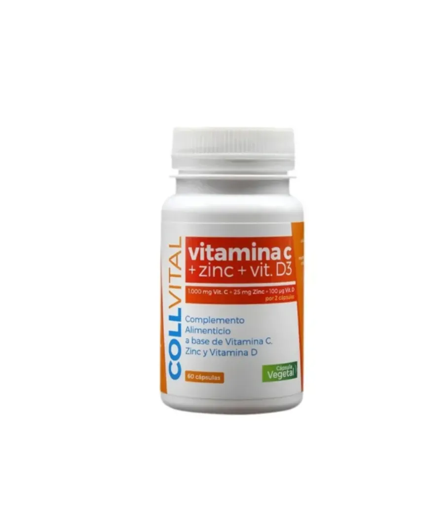 COLLVITAL VITAMINA C + ZINC + VITAMINA D3 60 CAPSULAS