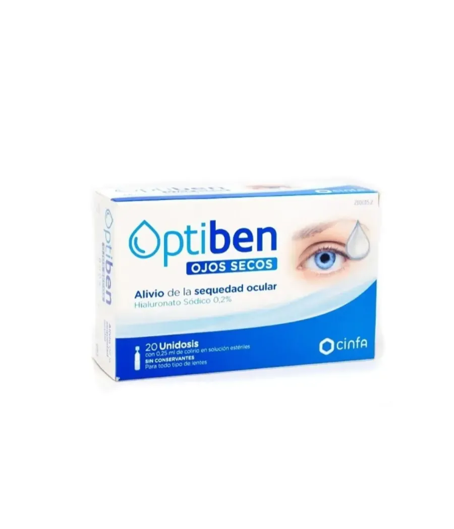 OPTIBEN GOTAS SEQUEDAD OCULAR 0.25 ML 20 AMPOLLAS