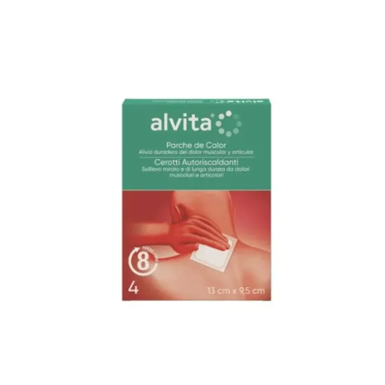 ALVITA PARCHE DE CALOR 13 CM x 9,5 CM 4 UNIDADES