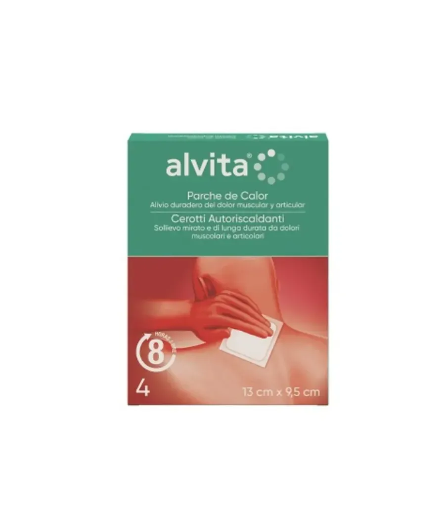 ALVITA PARCHE DE CALOR 13 CM x 9,5 CM 4 UNIDADES