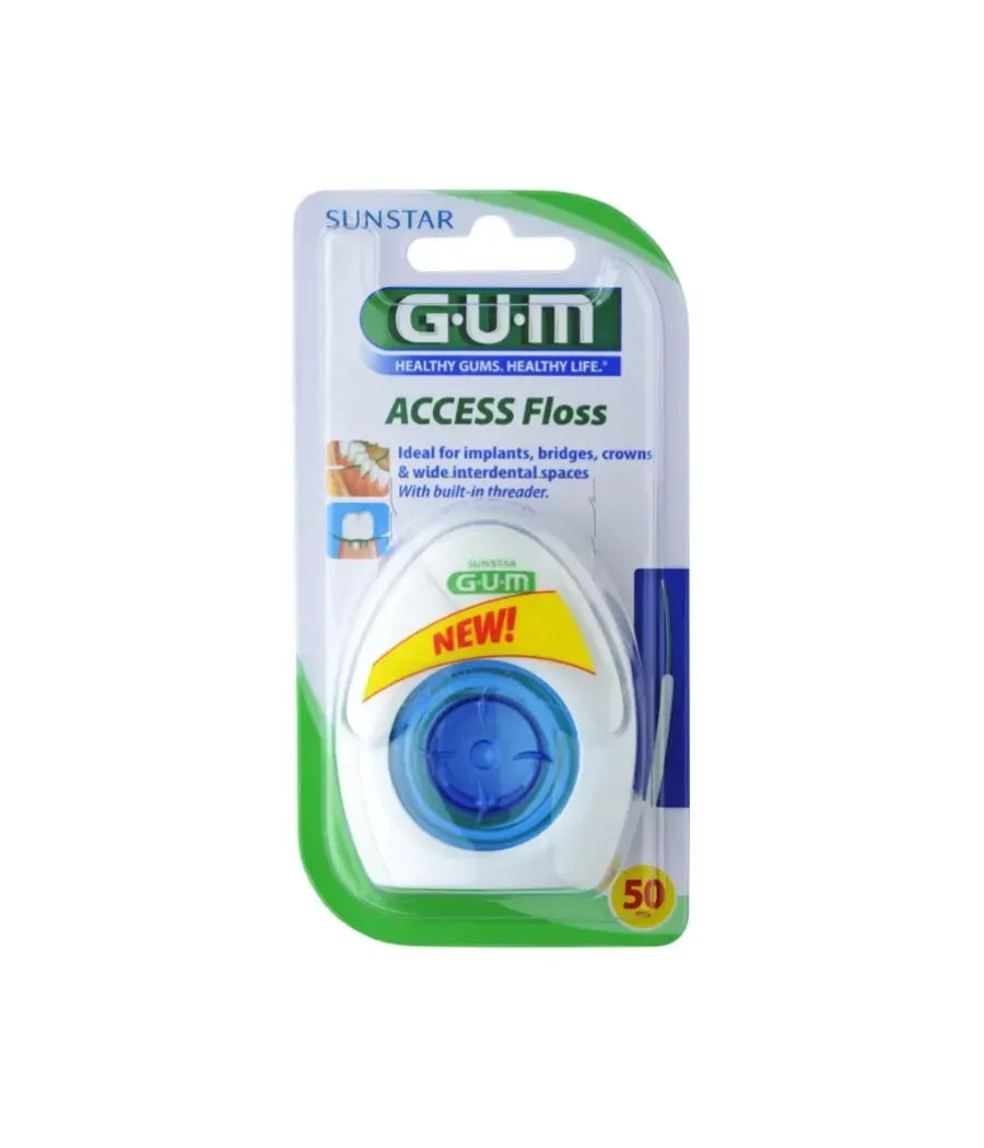 GUM IMPLANT FLOSS SEDA DENTAL SIN CERA 50 HILOS