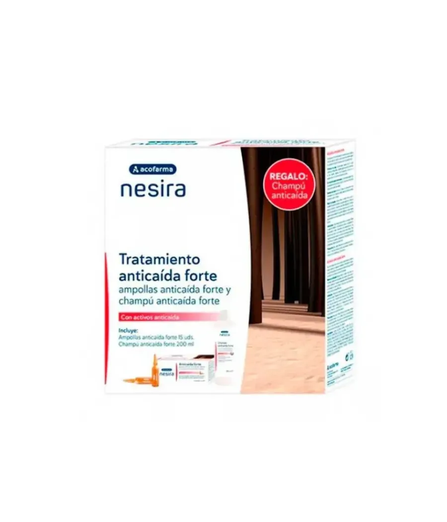 ACOFAR NESIRA ANTICAIDA CHAMPU 200 ML + 15 AMPOLLAS