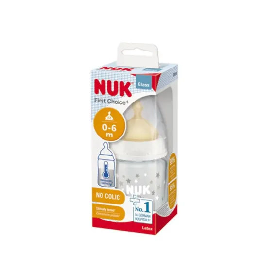 NUK BIBERON FIRST CHOICE CRISTAL 0-6 MESES LATEX 120 ML