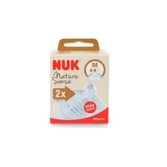 NUK NATURE SENSE TETINA SILICONA ANTICOLICO TALLA M 2 UNIDADES