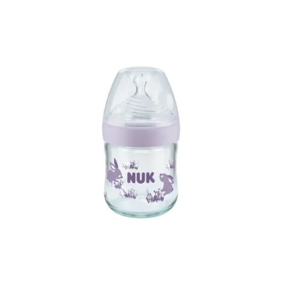 NUK NATURE SENSE BIBERON CRISTAL TETINA SILICONA ORIFICIO S 120 ML