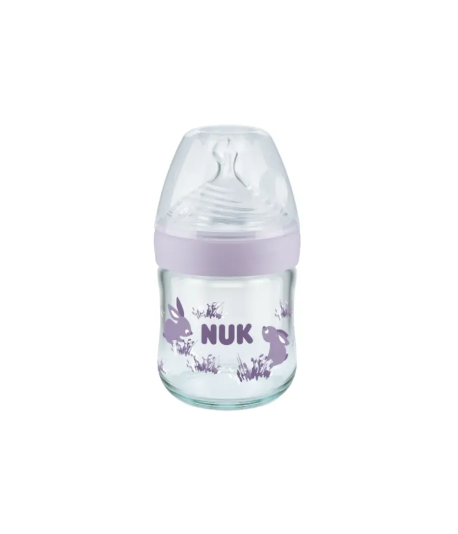 NUK NATURE SENSE BIBERON CRISTAL TETINA SILICONA ORIFICIO S 120 ML