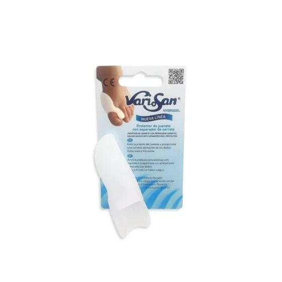 VARISAN HYDROGEL PROTECTOR JUANETES CON SEPARADOR DE CARRETE TALLA PEQUEÑA 1 UNIDAD