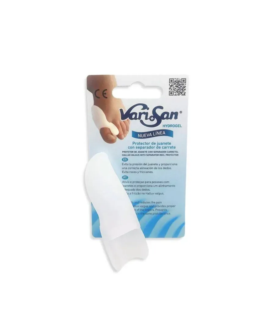 VARISAN HYDROGEL PROTECTOR JUANETES CON SEPARADOR DE CARRETE TALLA PEQUEÑA 1 UNIDAD