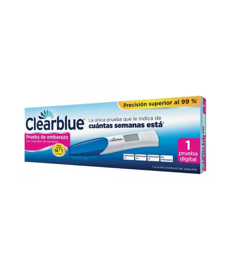 CLEABLUE TEST DE EMBARAZO DIGITAL CON INDICADOR DE SEMANAS 1 UNIDAD