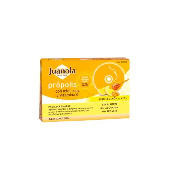 JUANOLA PROPOLIS PASTILLAS LIMON MIEL 24 UNIDADES