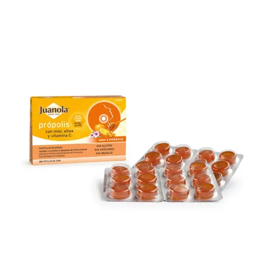 JUANOLA PROPOLIS MIEL ALTEA Y VITAMINA C 24 PASTILLAS