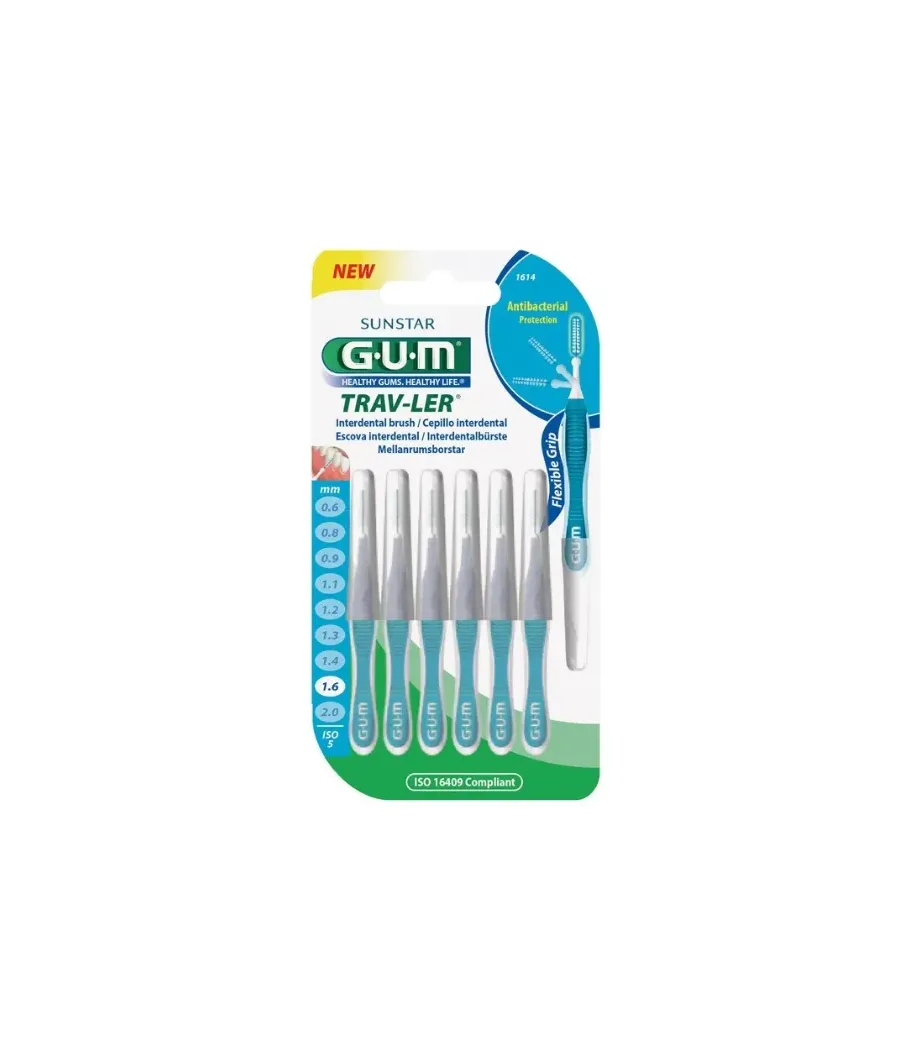 GUM CEPILLO INTERDENTAL 1614 TRAV-LER CONICO 1.6 MM 6 UNIDADES