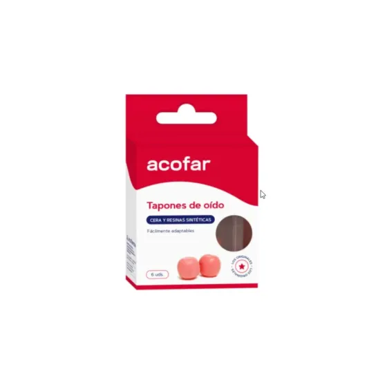 ACOFAR TAPONES OIDOS CERA Y RESINAS SINTETICAS 6 UNIDADES
