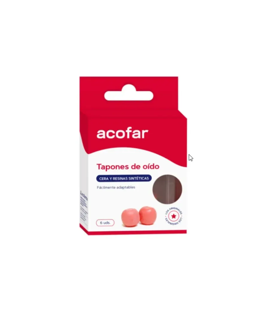 ACOFAR TAPONES OIDOS CERA Y RESINAS SINTETICAS 6 UNIDADES