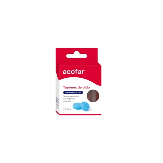 ACOFAR TAPON OIDOS SILICONA MOLDEABLE 6 UNIDADES