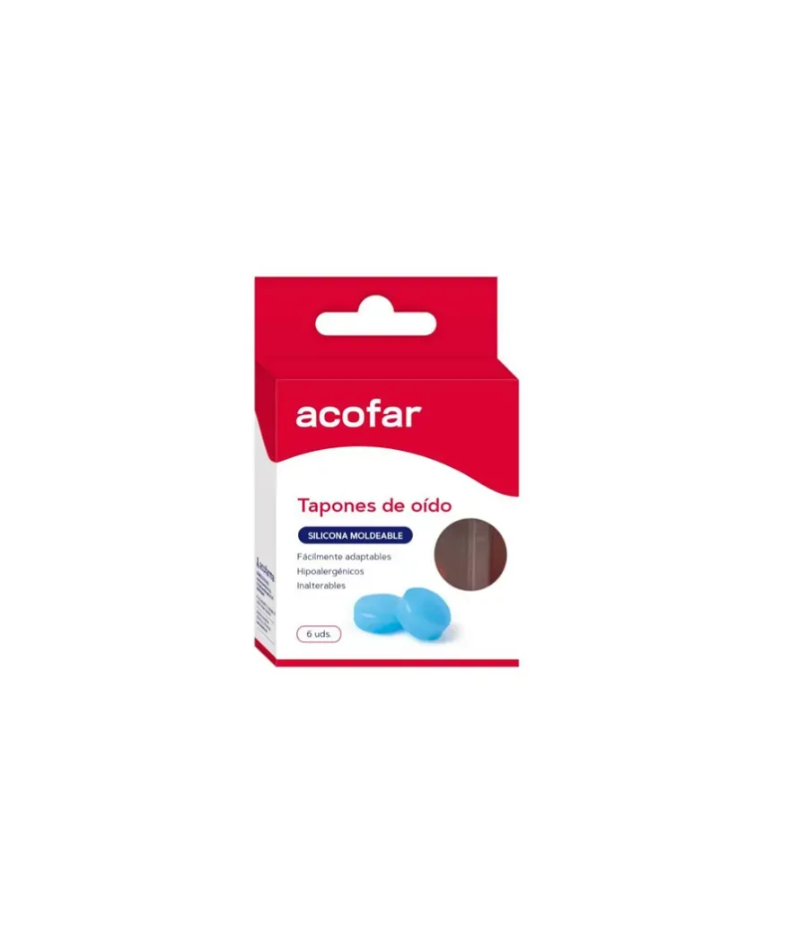 ACOFAR TAPON OIDOS SILICONA MOLDEABLE 6 UNIDADES