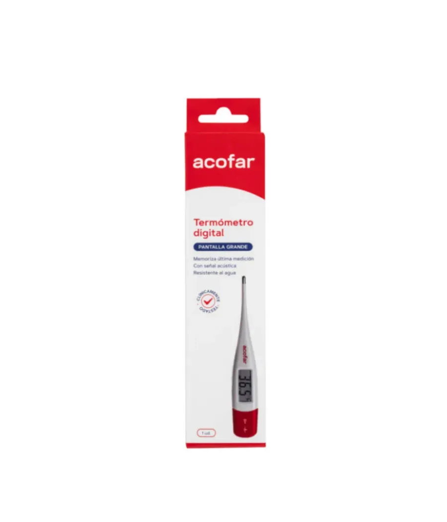 ACOFAR TERMOMETRO DIGITAL PANTALLA GRANDE 1 UNIDAD