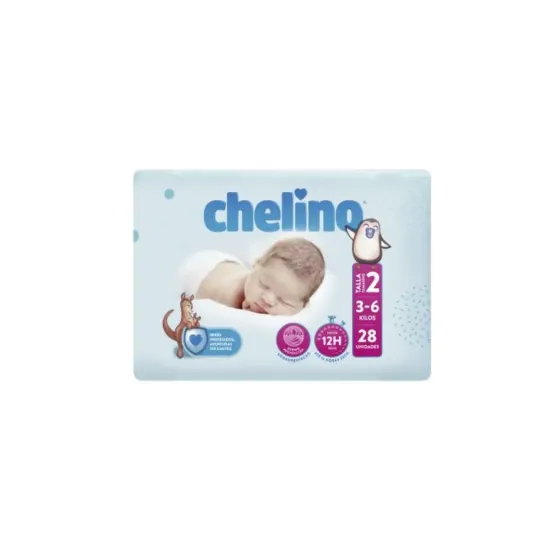 CHELINO PAÑAL INFANTIL TALLA 2 3-6 KG 28 PAÑALES