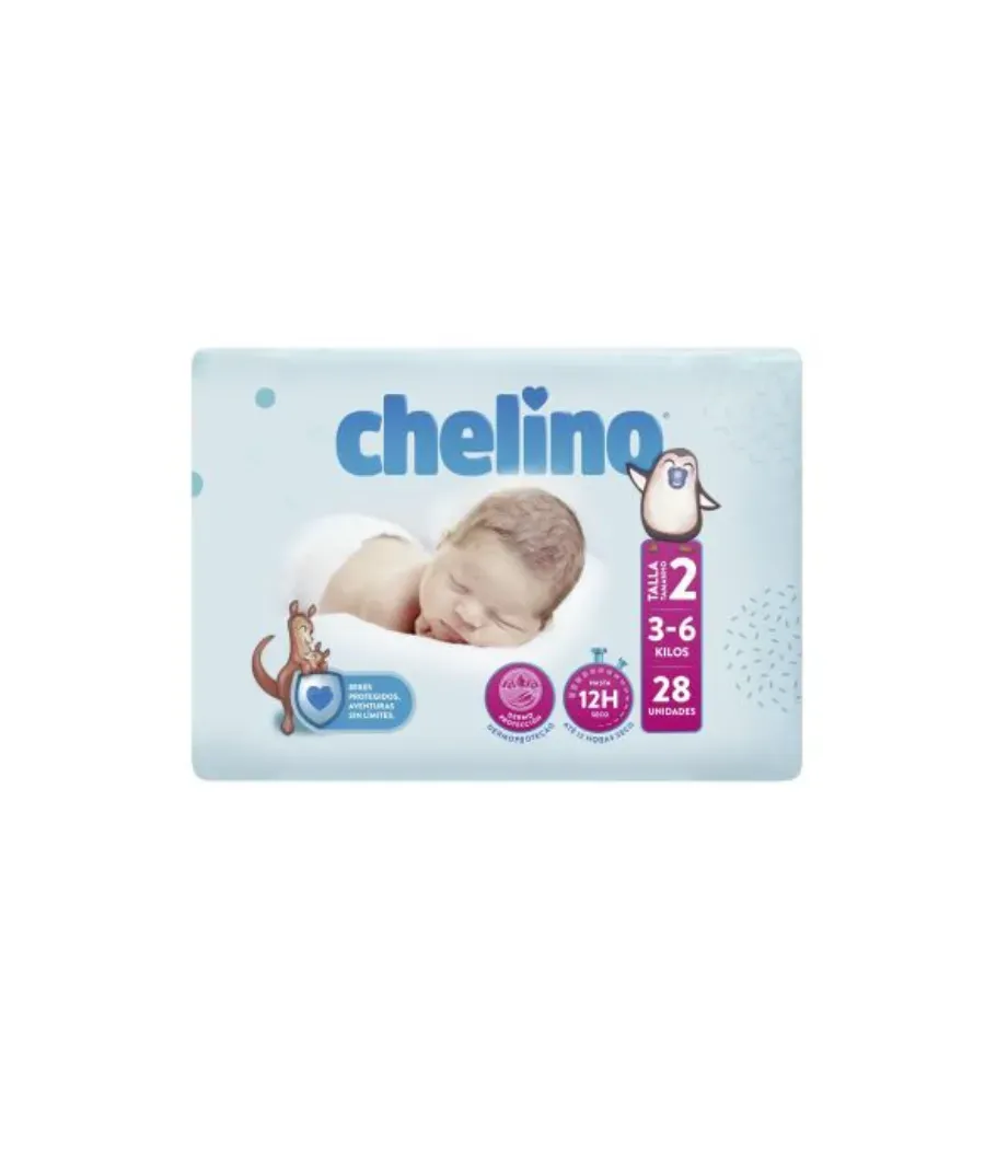 CHELINO PAÑAL INFANTIL TALLA 2 3-6 KG 28 PAÑALES