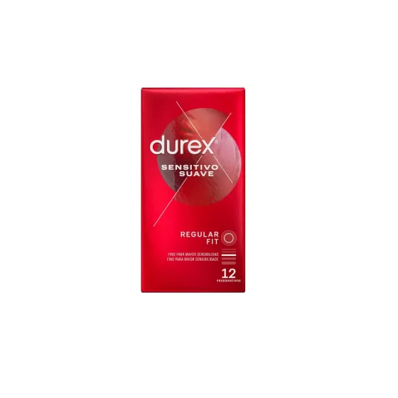 DUREX SENSITIVO SUAVE PRESERVATIVOS 12 UNIDADES