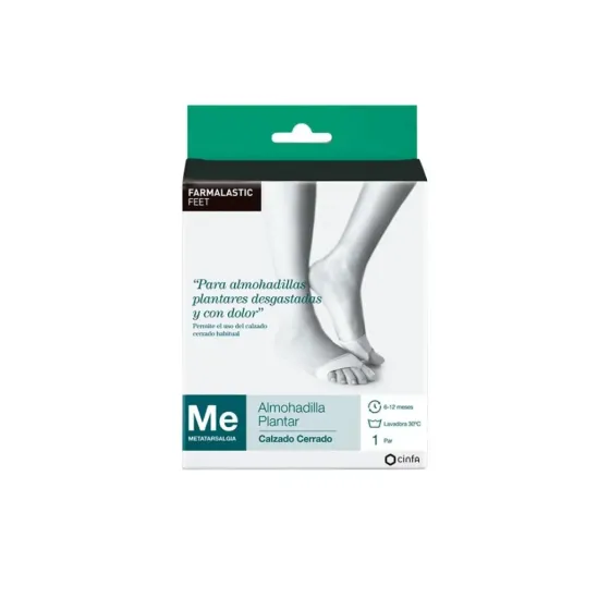 FARMALASTIC FEET ALMOHADILLA PLANTAR CALZADO CERRADO TALLA PEQUEÑA 1 PAR